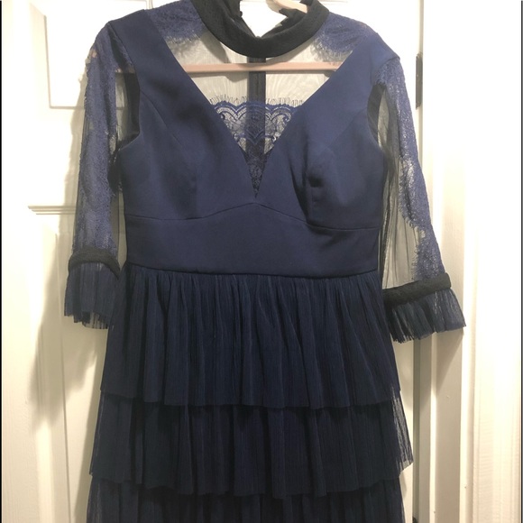 THREE FLOOR blue mesh lace tiered dress - Picture 3 of 4